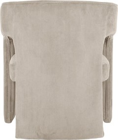 Bézs kordbársony fotel Vigor – Leitmotiv