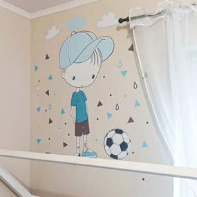 INSPIO Gyerekszoba falmatrica - Labdázó fiú