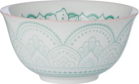 ORNAMENTS tálka 520 ml, zöld-rózsaszín
