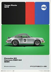 Művészeti nyomat Porsche 911 RSR - 50th Anniversary - Targa Florio - 1973, Automobilist