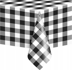 Abrosz kockás fólia fehér-fekete 137x274cm