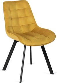 RICK szék, mustársárga, velúr
