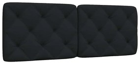 fekete szövet fejtámla párna 140 cm