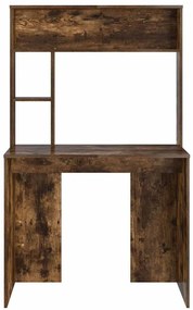 Asztal polcokkal Füstölt tölgy 91 x 50 x 149 cm Faanyag
