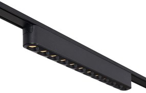 Sínrendszer 8 spotlámpával és 4 mennyezeti lámpával, fekete, 1 fázisú - Magnetic Gert Puntua