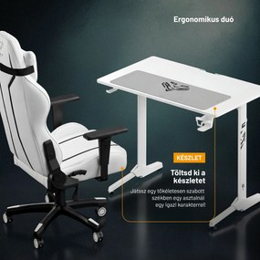 Gamer asztal 100 cm fehér: Diablo X-Mate 1000