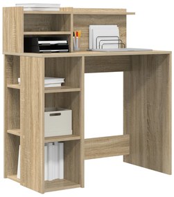 Tárolós íróasztal Sonoma tölgy 90x48x101.5 cm Mérnökfa