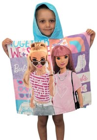 Barbie Together strand törölköző poncsó 60x120 cm