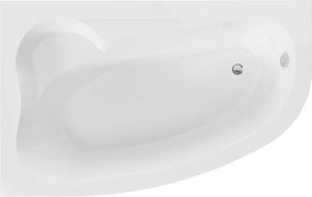 Mexen Westa sarokkád balos 160 x 100 cm, fehér - 560116010001