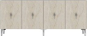 Salkım 180 - White, Travertine, Silver
