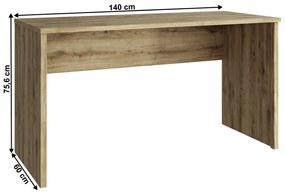 Íróasztal DORSI 140, tölgy Navarra