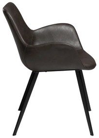 Sötétszürke kárpitozott karfás étkezőfotel Hype – DAN-FORM Denmark