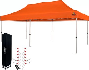 Összecsukható pavilon sátor 6x3 m ALU falak nélkül - alumínium váz, vízálló - falak nélkül - Narancs