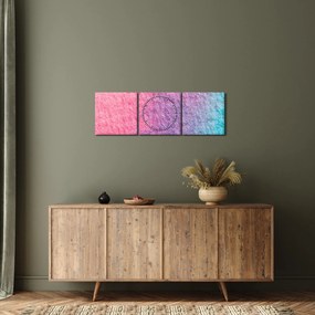 Színes textúra képe (órával) (90x30 cm)