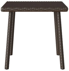 téglalap barna polyrattan kerti dohányzóasztal 40x40x37cm