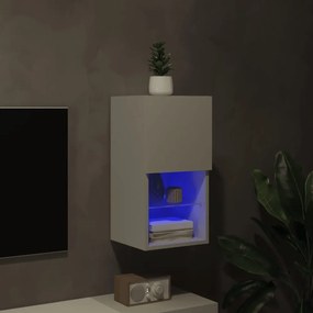 fehér TV-szekrény LED-lámpákkal 30,5 x 30 x 60 cm