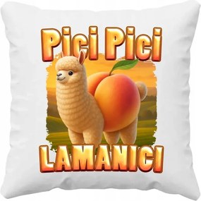 Pici ivókúra őszibarack láma Italian Brainrot Párna