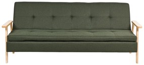 Zöld kárpitozott kanapéágy TJORN Beliani