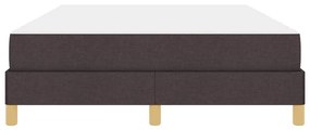 Boxrugós ágy Barna 140 x 200 cm Textil és mérnöki fa