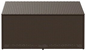 barna polyrattan kerti tárolóláda 110x50x58 cm