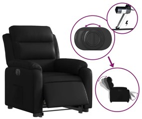 Elektromos fekete műbőr dönthető állófotel