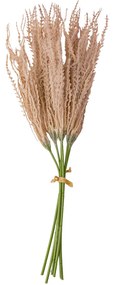 Dekorációs műnövény köteg, 6 szálas, 23.5cm magas - Fehéres barna