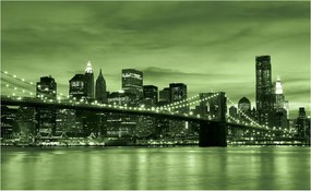 Fotótapéta Brooklyn híd éjszaka New York vinil zöld 312x219 +ragasztó