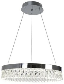LED Dimmelhető csillár zsinóron LED/90W/230V 3000-6500K króm + távirányítás