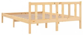 King Size tömör fenyőfa ágykeret 150 x 200 cm