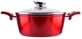 RCK Metal Red Line tapadásmentes alumínium lábas üvegfedővel 24cm 4.5L, indukciós 10397