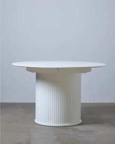 Kerek bővíthető étkezőasztal hosszabbító asztallappal ø 120 cm Nola – Unique Furniture