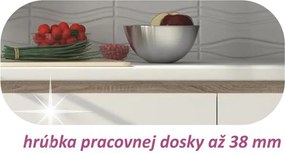 Alsószekrény, fehér magas fényű HG, jobbos, LINE