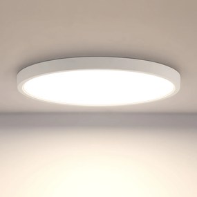 Lampa Lazienkowa Sufitowa Lampa Plafon Led Biały 4000K Do Salonu IP44 24W