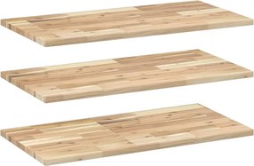 vidaXL 3 db kezeletlen tömör akácfa függőpolc 100 x 40 x 2 cm