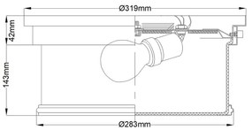 Feiss FE-PAYNE-F-BATH -Fürdőszobai mennyezeti lámpa PAYNE 2xE27/60W/230V IP44