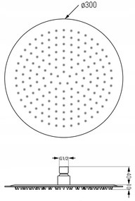 Mexen ARM szett, rejtett kar + zuhanyfej 30cm, fehér, 79230-20 + 79211-20