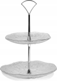 IVV Italy Diamante Üveg tortatál 2 szintes tortatál