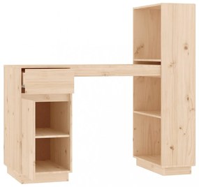 tömör fenyőfa íróasztal 110x53x117 cm