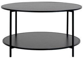 Fekete kerek dohányzóasztal fekete asztallappal ø 80 cm Vita – House Nordic