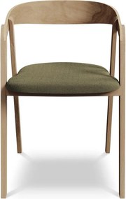 Zöld tömörfa étkezőfotel Erika – Makamii