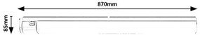 Rábalux DUDDU 78030 pultmegvilágító lámpa, 20W LED, 4000K, 1200 lm, IP44
