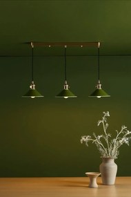 Dar Lighting vintage függeszték hadano sárgaréz olíva darhad3640-07