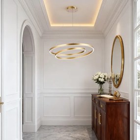 Brilagi-LED Dimmelhető kábeles függeszték TWISTER LED/75W/230V Ø 70 cm arany +távirányító