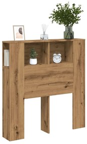 kézműves tölgy színű szerelt fa fiókos szekrény 100x18,5x102,5 cm