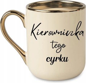 Elegáns bögre A cirkusz vezetője/Kérlek ne vedd észre 330 Krémszínű