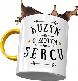 Sárga Bögre Unokatestvérnek Születésnapi Ajándék Nyomtatott Fotóval