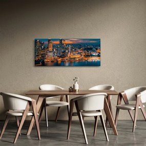 Éjszakai város képe (120x50 cm)