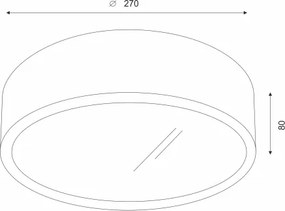 Brilagi - LED RGBW dimmelhető mennyezeti lámpa CARVALHO 1xE27/15W/230V Wi-Fi tölgy átm. 27,5 cm