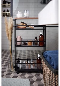 Fekete fém fürdőszobai polcos állvány 47,5x81 cm Tower – YAMAZAKI