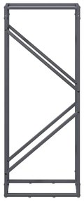 antracitszürke hidegen hengerelt acél tűzifatároló 40x25x100 cm